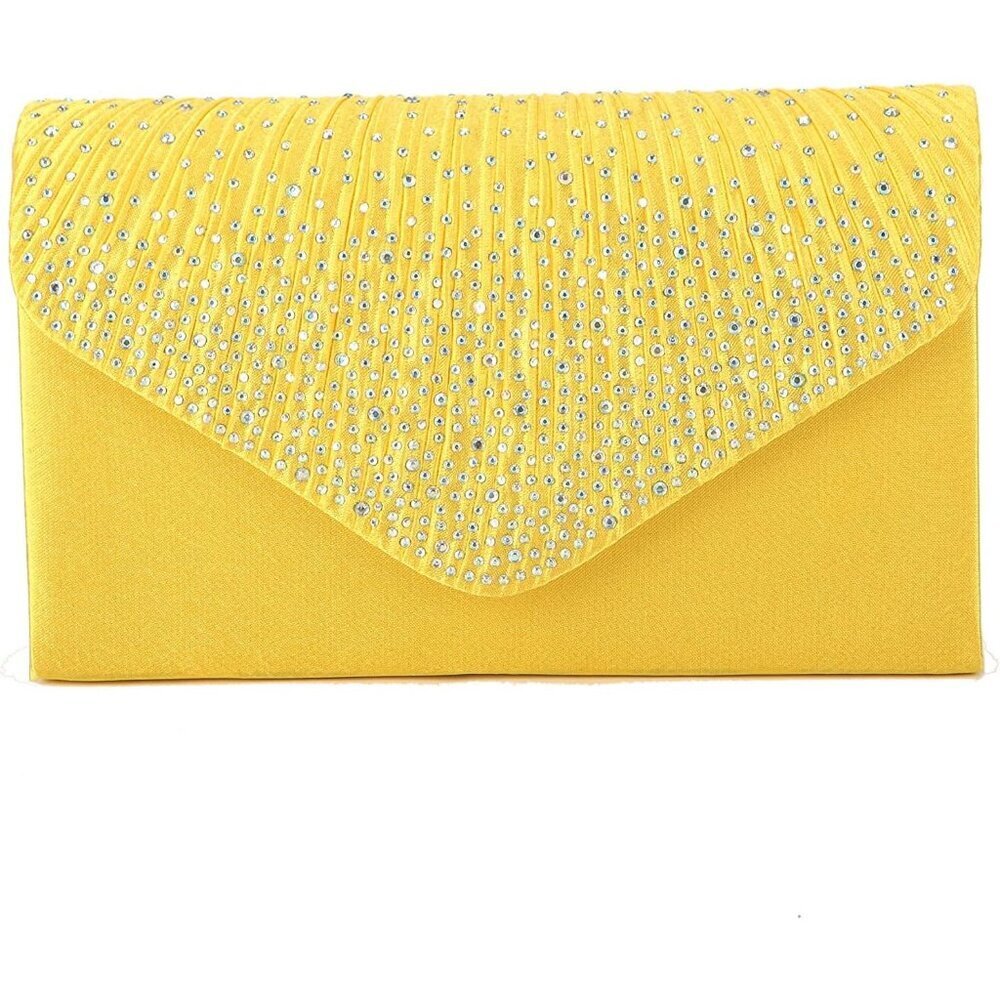 Women's yellow Envelope Clutch & Crossbody Bag for Wedding Party Ladies!!